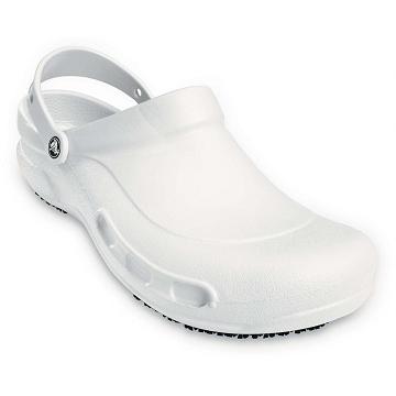 Crocs Bistro Men's Clogs White | Australia 0762ILHS